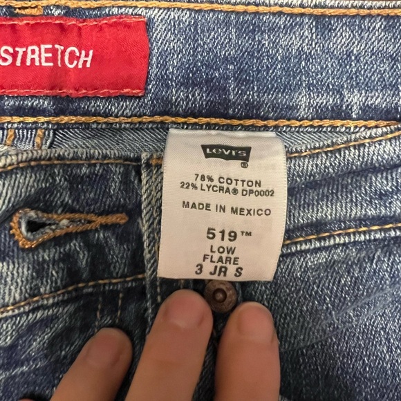 Levi's Juniors Women’s Y2K Blue Jeans 519 Low Flare 3 Jr S - Picture 5 of 5